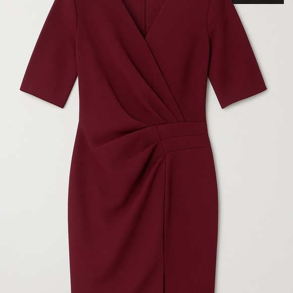 Tahari Deep Red Midi Dress - Picture 1 of 1